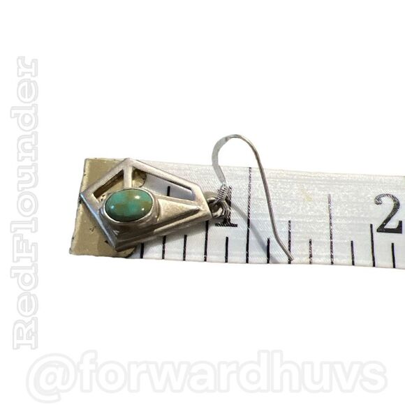 First American Traders Turquoise Sterling Silver Earrings - Picture 10 of 12